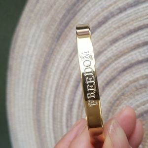 Freedom Cuff Brass Bracelet